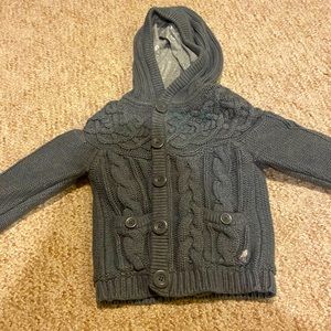 3T 77Kids Grey Cozy Cable Knit Hooded Sweater